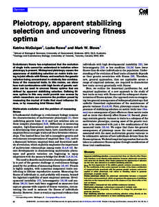 Pleiotropy, apparent stabilizing selection and uncovering fitness optima