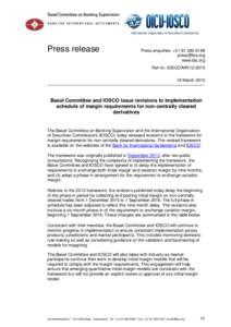 International Organization of Securities Commissions  Press release Press enquiries: +[removed]removed]