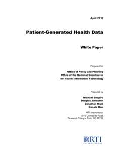 Patient-Generated Health Data  White Paper