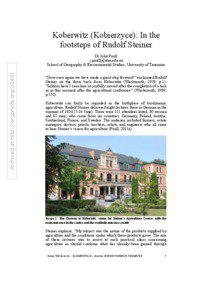 Koberwitz (Kobierzyce): In the footsteps of Rudolf Steiner