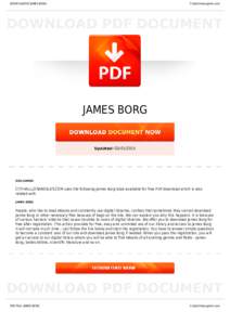 Borg / James Joyce / Chamber Music / E-book / James Bond / Pomes Penyeach / Solo