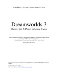 DREAMWORLDS 3: DESIRE, SEX, & POWER IN MUSIC VIDEO