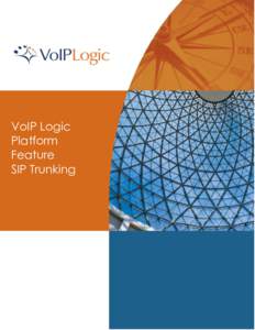 VoIP Logic Platform Feature SIP Trunking  VoIP Logic Platform: Feature SIP Trunking