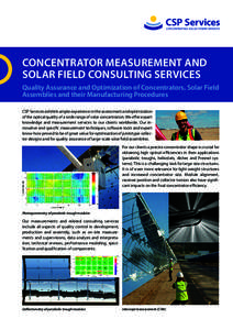 Expertise and Field Measurements CSP Technology