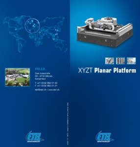 XYZT Planar Platform  ETEL S.A. Zone Industrielle CHMôtiers Switzerland