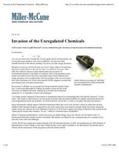 Invasion of the Unregulated Chemicals - Miller-McCune