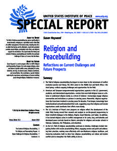 Peace / Religious pluralism / Eastern Mennonite University / Dispute resolution / United States Institute of Peace / Peacebuilding / Mohammed Abu-Nimer / Interfaith dialog / Berkley Center for Religion /  Peace /  and World Affairs / Peace and conflict studies / Ethics / Nonviolence