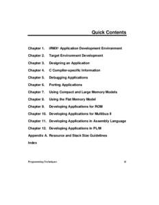 Quick Contents  Chapter 1. iRMX® Application Development Environment