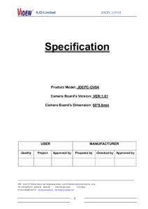XJD Limited  JDEPC-OV04 Specification