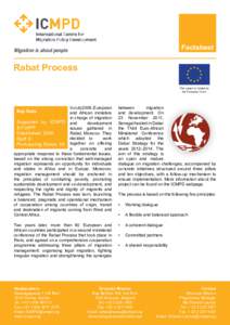 Factsheet  Migration is about people Rabat Process This project is funded by