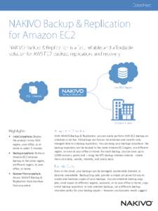  Install anywhere: Deploy the product in any AWS region, your office, or at home in under 5 minutes  Backup anywhere: Perform Amazon EC2 instance
