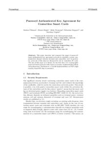 Proceedings  - NN - Password Authenticated Key Agreement for Contactless Smart Cards