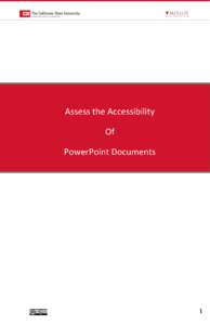 Assess the Accessibility Of PowerPoint Documents 1