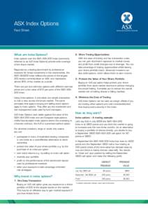ASX Index Options Fact Sheet - Australian Securities Exchange