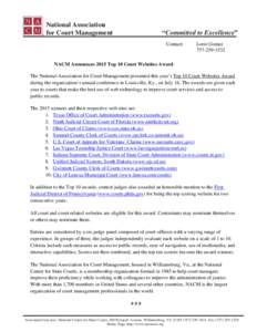 Microsoft WordTop Ten Court Websites Press Release.doc