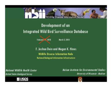 Development of an Integrated Wildlife Bird Surveillance Database