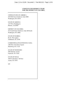 Complaint : U.S. and Plaintiff States v. US Airways Group, Inc. and AMR Corporation