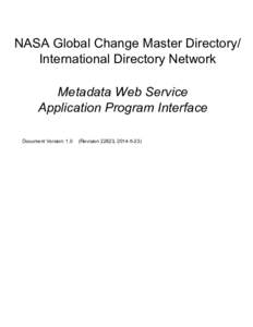 Metadata Web Service API (Read)