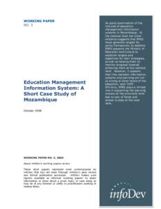 WORKING PAPER NO. 3 Education Management Information System: A Short Case Study of