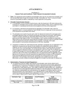 Microsoft Word - Attachment 6 - General Terms and Conditions - Health Research Incorporated Contracts BOC-Program final