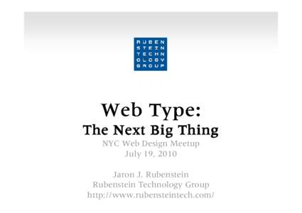 Web Type: The Next Big Thing