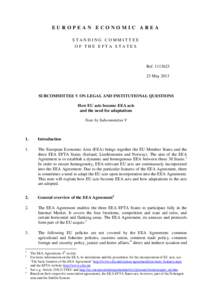 EUROPEAN ECONOMIC AREA STANDING COMMITTEE OF THE EFTA STATES Ref[removed]May 2013