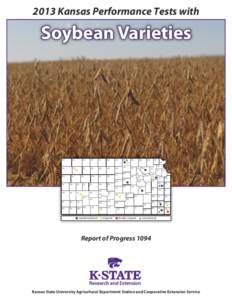 2013 Kansas Performance Tests with  Soybean Varieties standard dryland