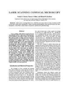 LASER SCANNING CONFOCAL MICROSCOPY Nathan S. Claxton, Thomas J. Fellers, and Michael W. Davidson Department of Optical Microscopy and Digital Imaging, National High Magnetic Field Laboratory,