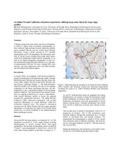 An Idaho-Nevada-California refraction experiment: utilizing large mine blasts for long-range profiles Michelle Heimgartner* and James B. Scott, University of Nevada, Reno, Department of Geological Sciences and Engineers 
