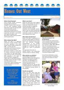 Homes Out West  Fact Sheet October 2012 What is Social Housing?