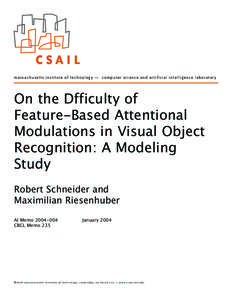 On the Dfficulty of Feature-Based Attentional Modulations in Visual Object Recognition: A Modeling Study