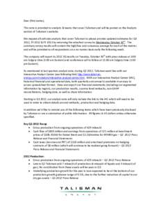 Microsoft Word[removed]TLM - 3Q 2012 Analyst Note.doc