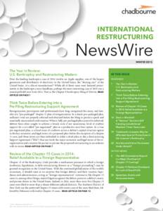 INTERNATIONAL RESTRUCTURING NewsWire WINTER 2015