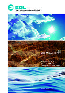 2008 ANNUAL REPORT  A profitable platform for CONTINUED growth