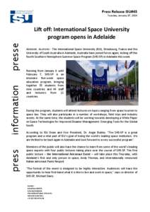 International Space University / University of South Australia / Education in Australia