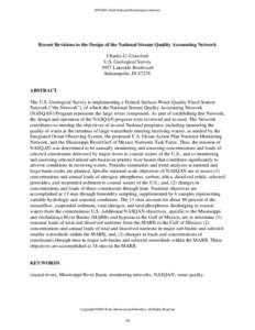 Recent Revisions to the Design of the National Stream Quality Accounting Network