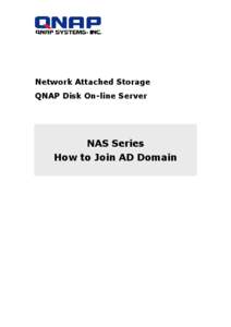 Network Attached Storage QNAP Disk On-line Server NAS Series How to Join AD Domain