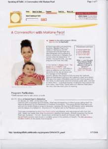 :  Speaking of Faith ( A Conversation with Mariane Pearl Page 1 of 7