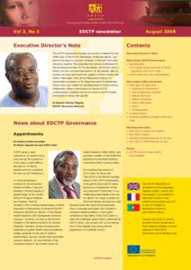 E D C T P European and Developing Countries Clinical Trials Partnership Vol 3, No 3  EDCTP newsletter