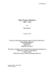 Rhem/Meatyard 1  Ralph Eugene Meatyard[removed]by James Rhem