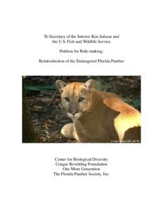 Microsoft Word - Florida Panther Reintroduction Petition.doc
