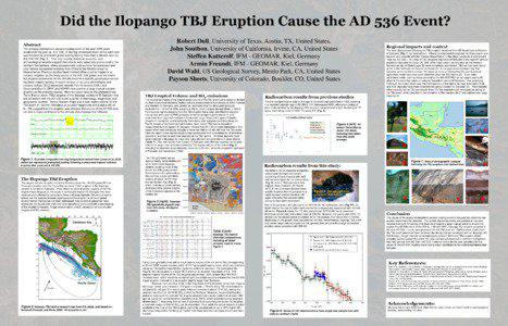 Did the Ilopango TBJ Eruption Cause the AD 536 Event? Abstract The greatest atmospheric aerosol loading event of the past 2000 years