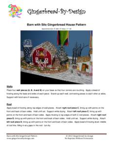 Barn w-Silo Gingerbread House Pattern