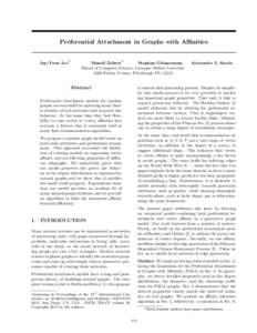 Preferential Attachment in Graphs with Affinities  Jay-Yoon Lee* Manzil Zaheer* Stephan G¨
