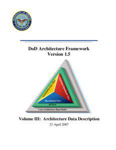 Net-centric / Military / Systems engineering / Military acquisition / Modeling and simulation / Department of Defense Architecture Framework / Core Architecture Data Model / Operational View / Capability / Information technology management / Military science / Enterprise architecture