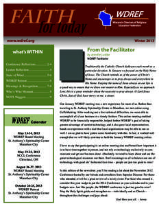 WDREF Wisconsin Directors of Religious Education Federation www.wdref.org