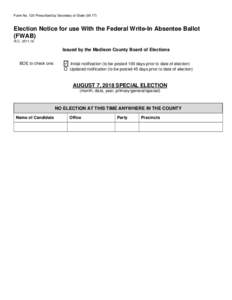 Microsoft Word - FormUOCAVA NoticedayAugustSpecial Election