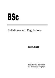 Syllabuses and RegulationsFaculty of Science