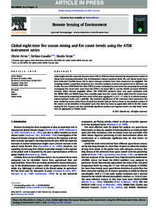 Global night-time fire season timing and fire count trends using the ATSR instrument series