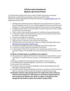 Microsoft Word - UCR Recreation Department Big Bear Lake House Policies.docx